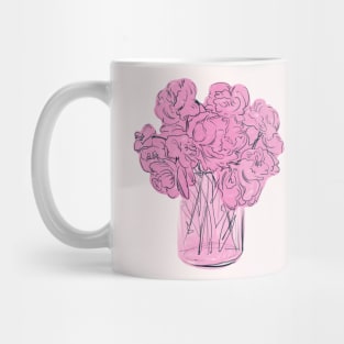 pink bouquet of peonies Mug